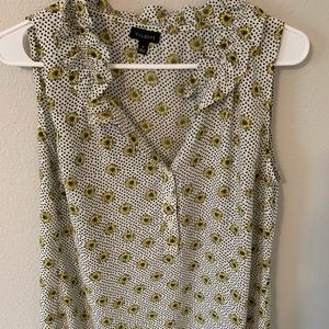 Talbots sleeveless white sleeveless blouse - small